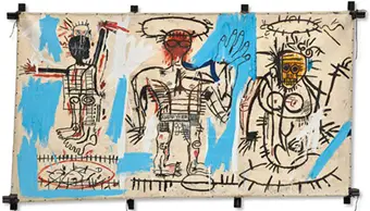 היצירה נוצרה בטכניקה מעורבת, על קנבס טבעי גס, בצבעי אקריליק, צבעי "פנדה", ניירות מודבקים (קולאז') וממוסמרת על מוטות עץ שחורים.