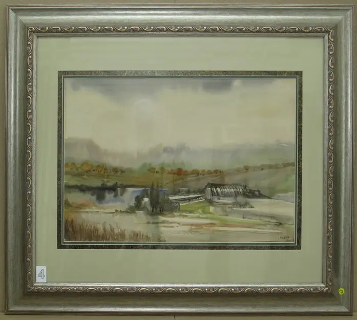 אנגלמן, אקוורל ע"ג נייר, נוף בעמק