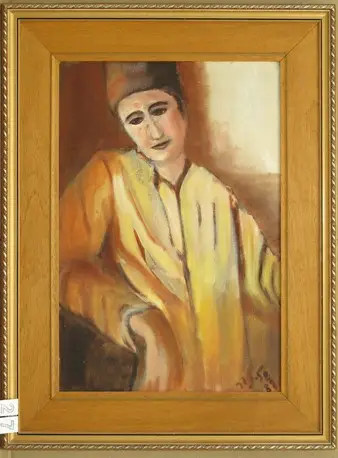 שושנה גל-נור, שמן ע"ג קנבס, דמות אוריינטלית. 1988