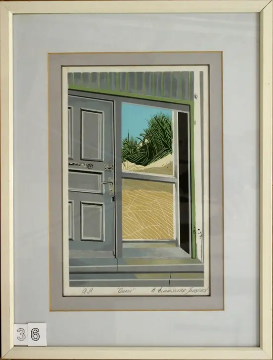 בתיה איזנוואסר ז'אנקוני, הדפס משי, "דלתות"