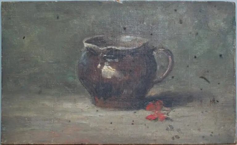 שימור ציור שמן טבע דומם על קנבס