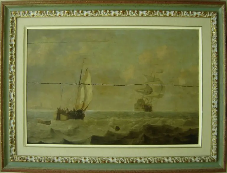 שיקום ושימור ציור על פנל עץ