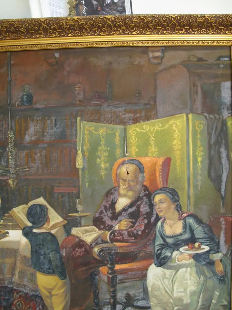 רסטוראציה של ציור יודאיקה גדול