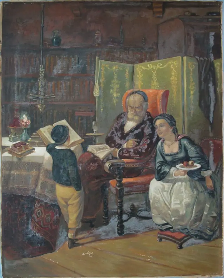 רסטוראציה של ציור יודאיקה גדול