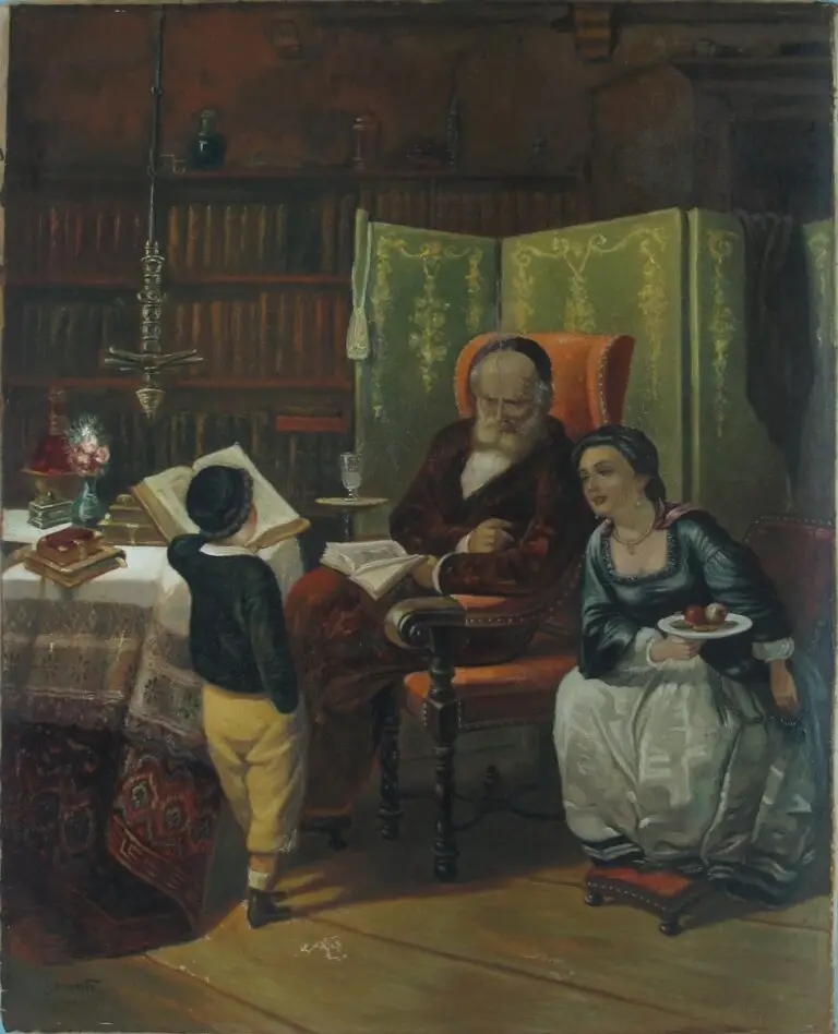 רסטוראציה של ציור יודאיקה גדול