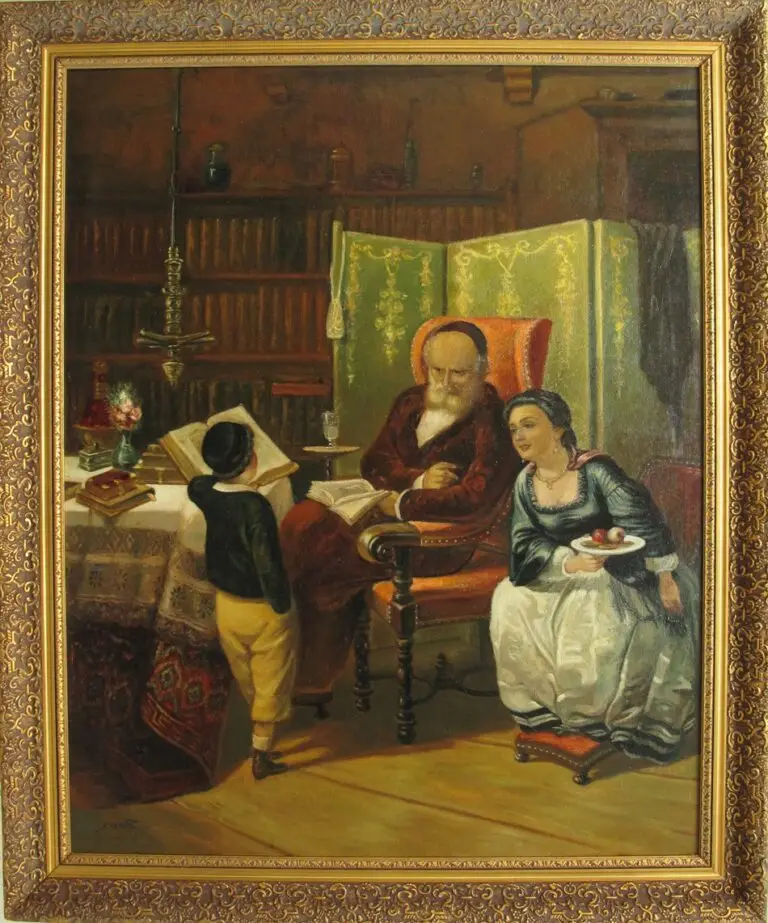 רסטוראציה של ציור יודאיקה גדול