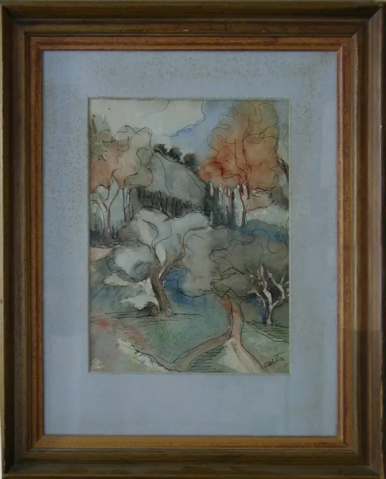 שיקום ושימור אקווארל שנפגע ממסגור רגיל