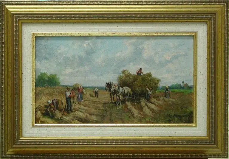 שיקום ציור שמן עם סידוק עמוק ורחב מאוד