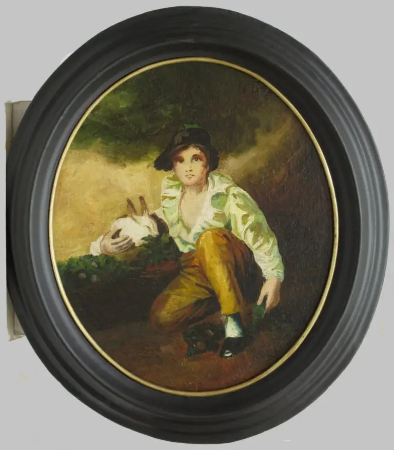 שיקום ציור ויקטוריאני על קנבס