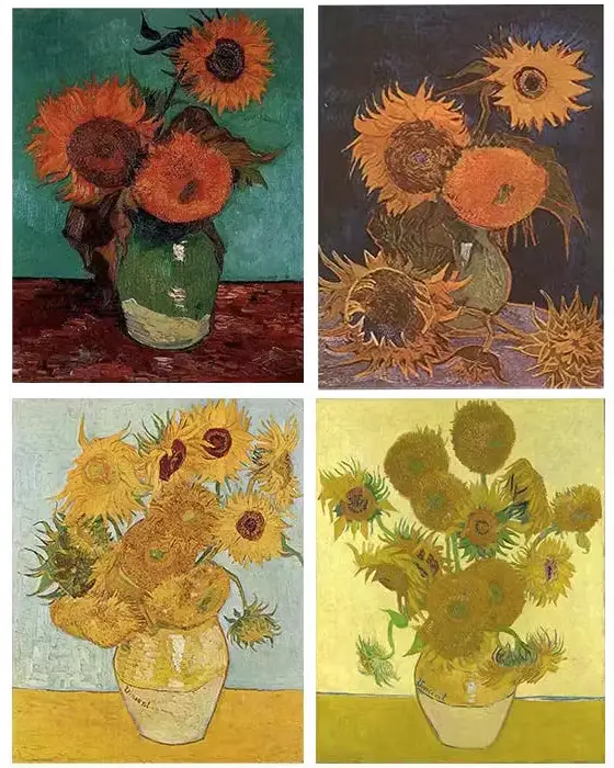 דהייה של צבע בציורים המפורסמים של ואן גוך