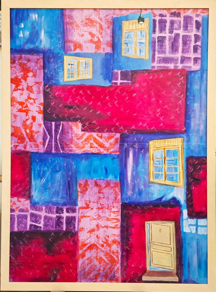 מבט עירוני, ציור אקריליק ע"ג בריסטול